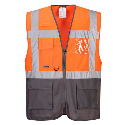 Portwest C476 - Warsaw Hi-Vis Contrast Executive Vest