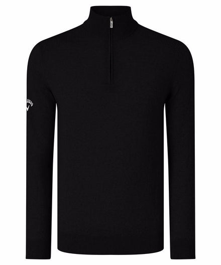 Callaway CW075: Ribbed ¼ zip Merino sweater