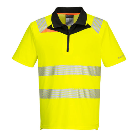 Portwest DX412 - DX4 Hi-Vis Zip Polo Shirt S/S