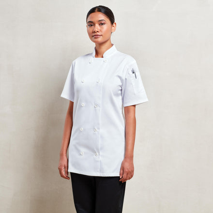 Women's short sleeve chef's jacket PR670