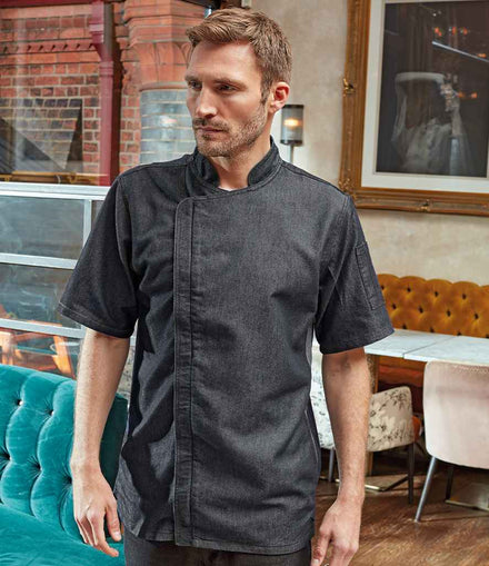 Chef's zip-close short sleeve jacket PR906