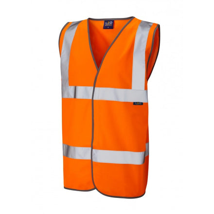 Leo Workwear TARKA ISO 20471 Class 2 Waistcoat W01-O-LEO
