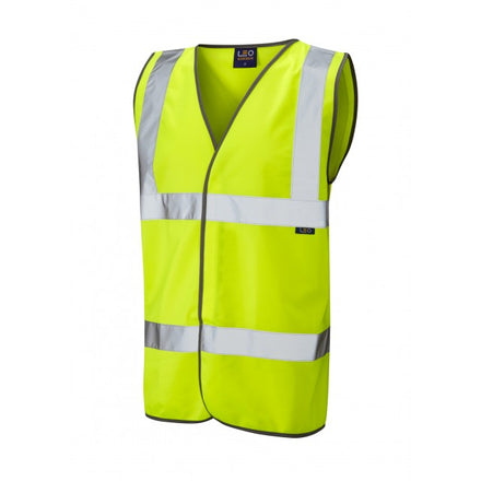 Leo Workwear TARKA ISO 20471 Class 2 Waistcoat W01-Y-LEO