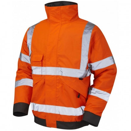 Leo Workwear CHIVENOR J01-O Railway Bomber Jacket Orange