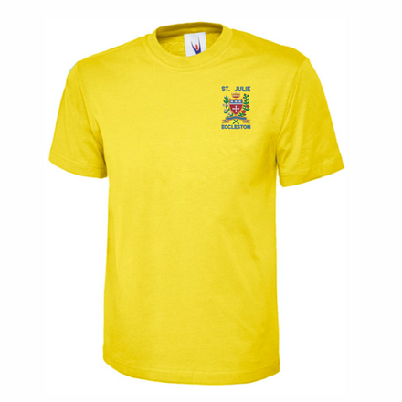 St Julie's Yellow PE T-shirt