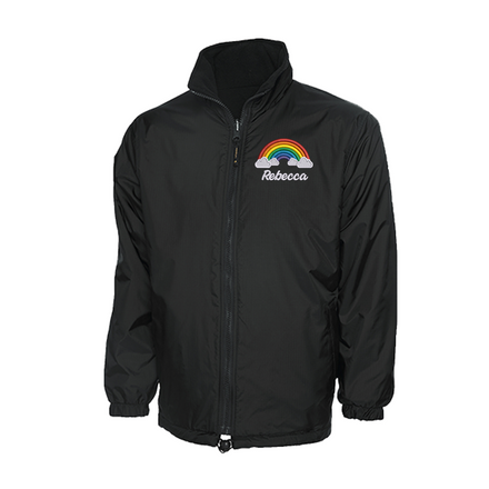 Rainbow with Clouds Waterproof Jacket