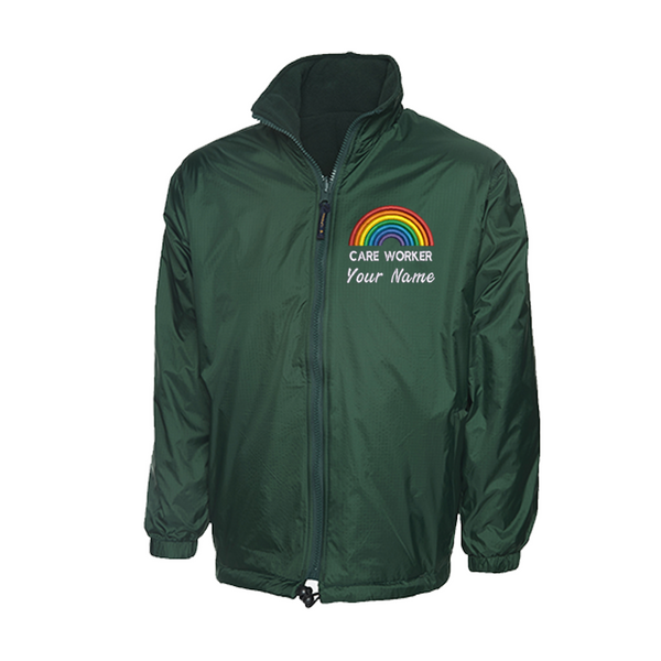 Rainbow Care Worker Waterproof Jacket CustomUniforms.co.uk Custom