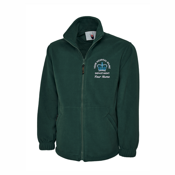 Crown Jewel Fleece Jacket Custom Embroidered NHS Crown Logo Custom