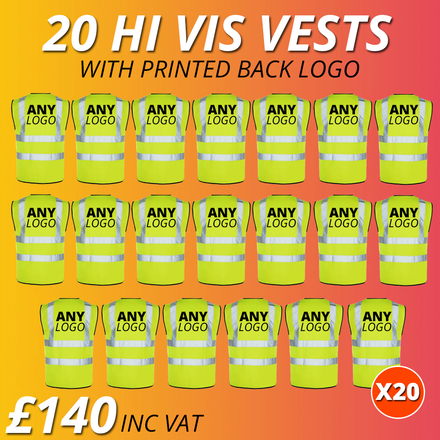 20 Hi Vis Vests Bundle Deal