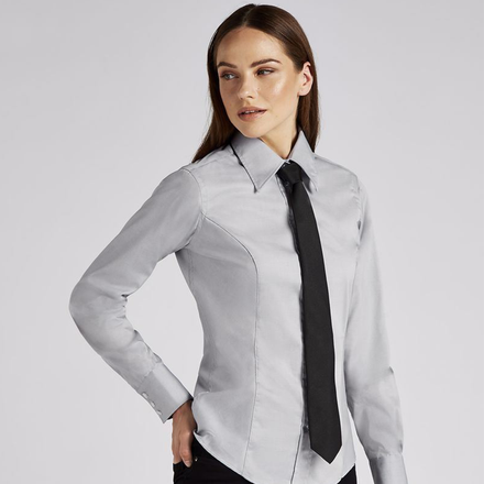 Women's corporate Oxford blouse long-sleeved (tailored fit) KK702