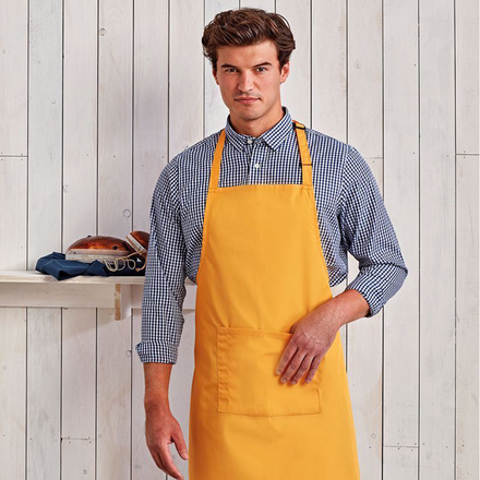 Colours bib apron with pocket PR154