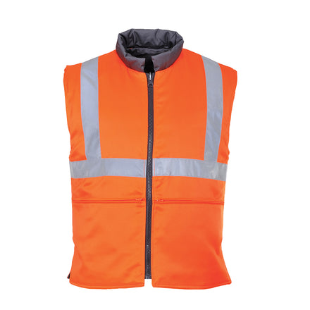 Portwest RT44 - Hi-Vis Reversible Bodywarmer Orange