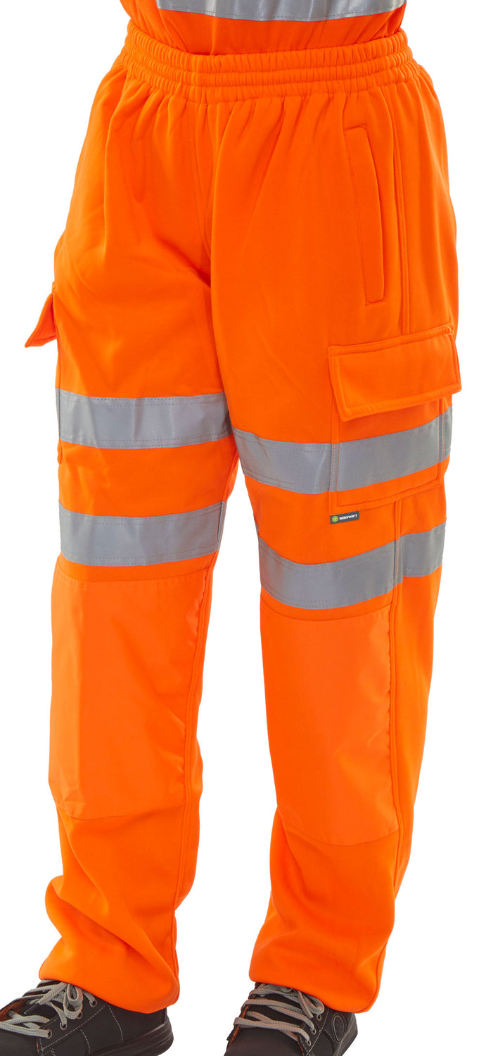 Women's Orange Hi Vis Joggers BeeSwift Hi Viz Jogging Bottoms