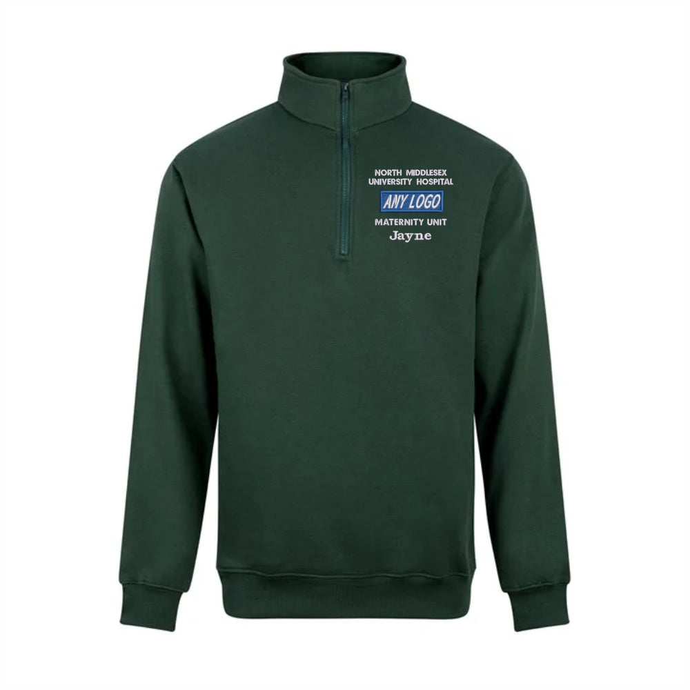 UK Healthcare Badge Quarter Zip Sweatshirt