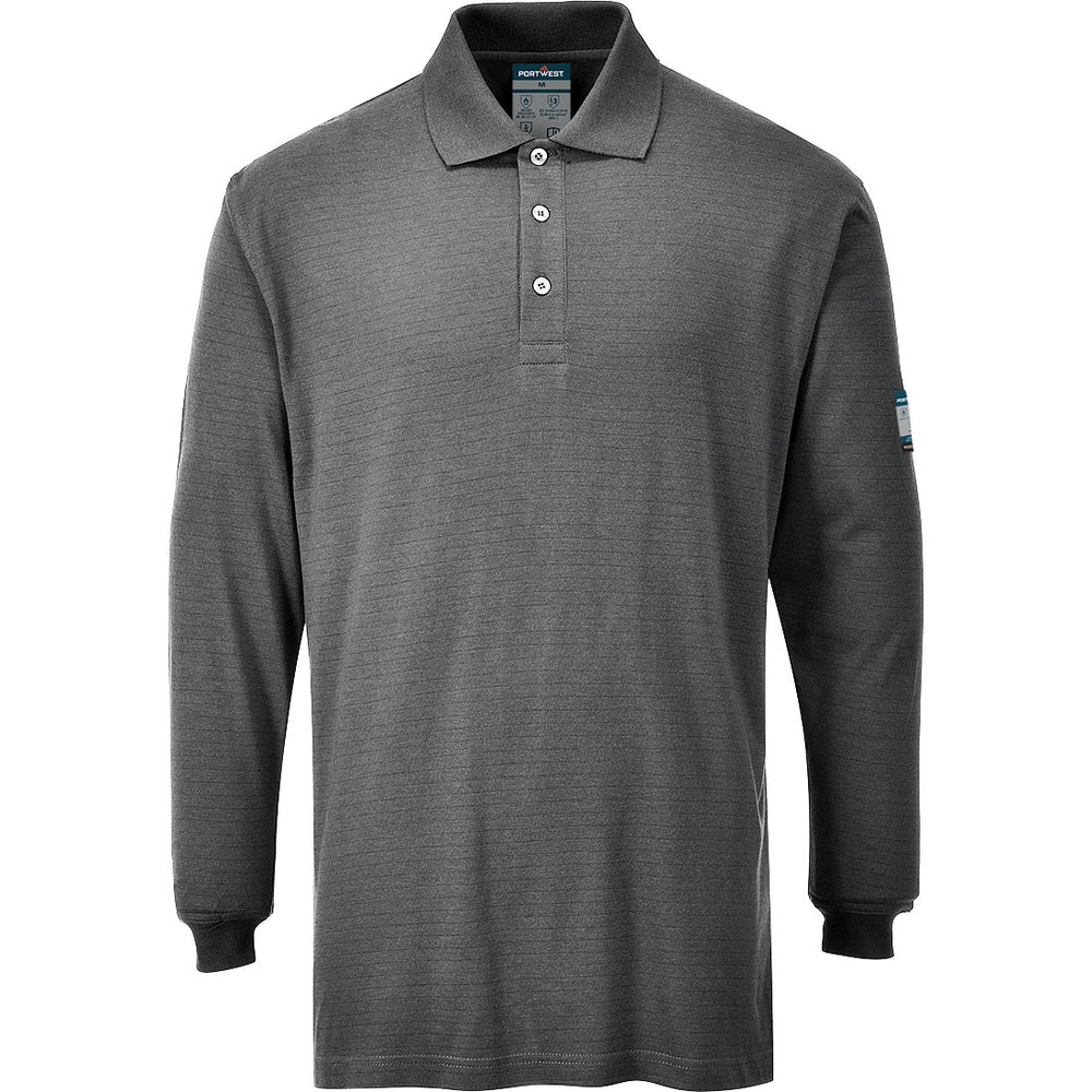 Portwest Modaflame Knit FR Long Sleeve Polo Shirt FR10