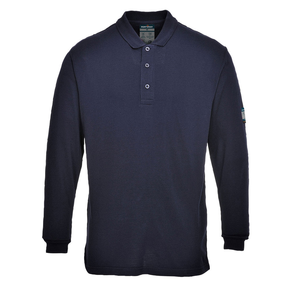 Portwest Modaflame Knit FR Long Sleeve Polo Shirt FR10