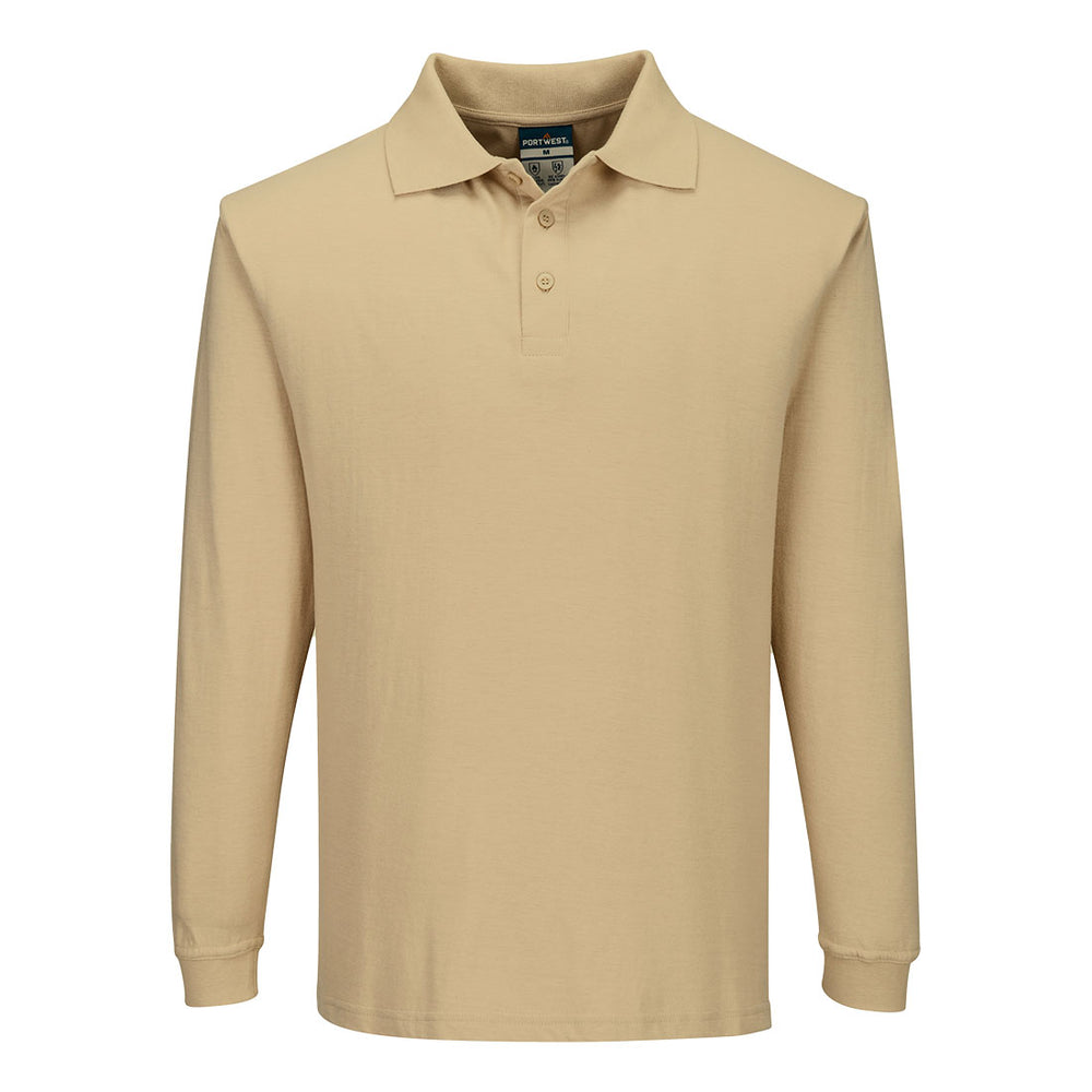 Portwest Modaflame Knit FR Long Sleeve Polo Shirt FR10