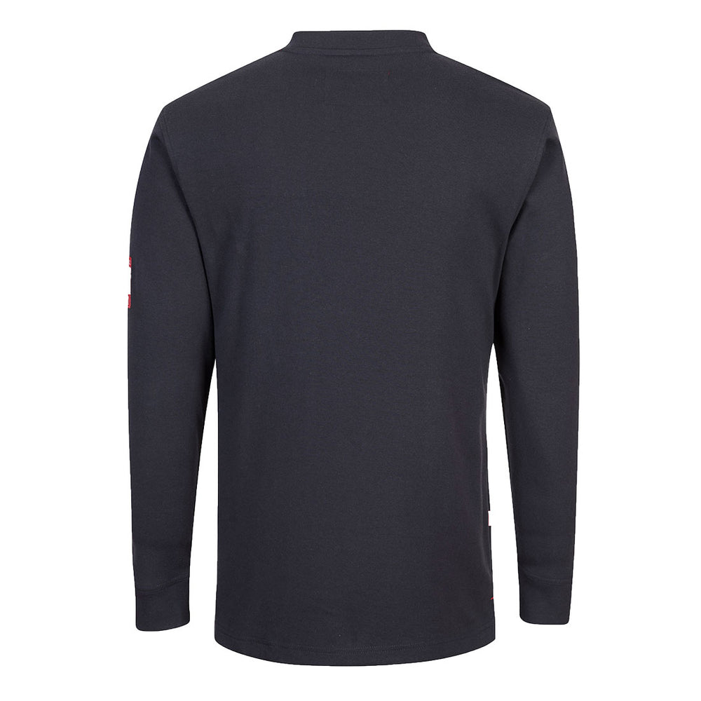 Portwest Bizflame Knit FR Long Sleeve Henley Navy FR32