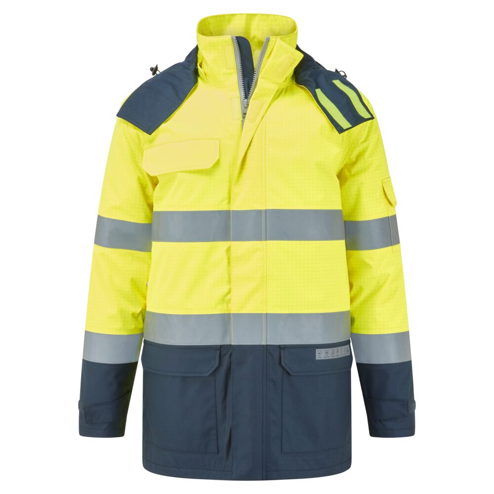 Portwest Bizflame Rain+ Hi-Vis Multi-Norm Contrast FR Winter Jacket FR617