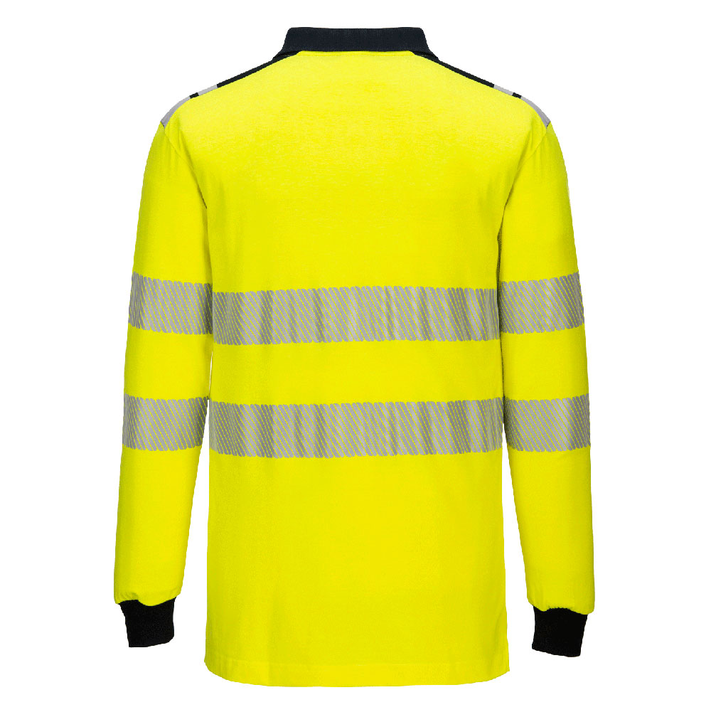 Portwest PW3 Modaflame Knit Hi-Vis FR Long Sleeve Polo Shirt FR702