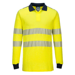 Portwest PW3 Modaflame Knit Hi-Vis FR Long Sleeve Polo Shirt FR702