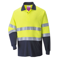 Portwest Modaflame Knit Hi-Vis Constrast FR Long Sleeve Polo Shirt FR74