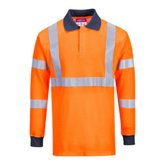 Portwest Modaflame Knit HVO FR Long Sleeve Polo Shirt FR76