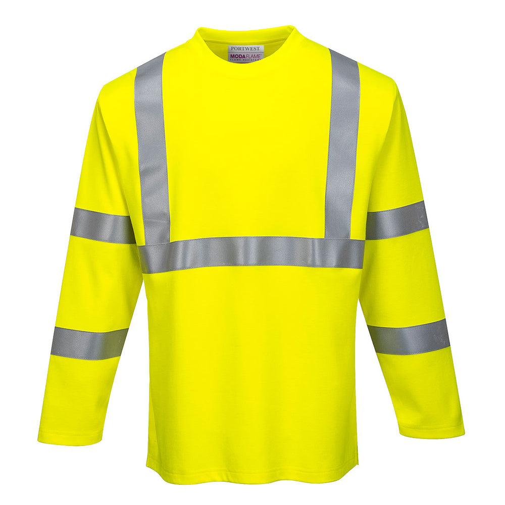 Portwest Modaflame Knit Hi-Vis FR Long Sleeve T-Shirt FR96