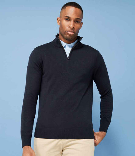 Henbury Zip Neck Sweater H729
