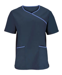 Size XL Alexandra Navy/Metro Blue Mens Stretch Scrub Top (NM43)