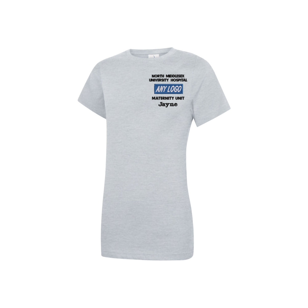 UK Healthcare Badge Ladies Fitted Round Neck T-Shirt