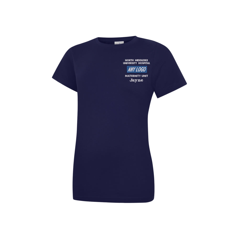 UK Healthcare Badge Ladies Fitted Round Neck T-Shirt