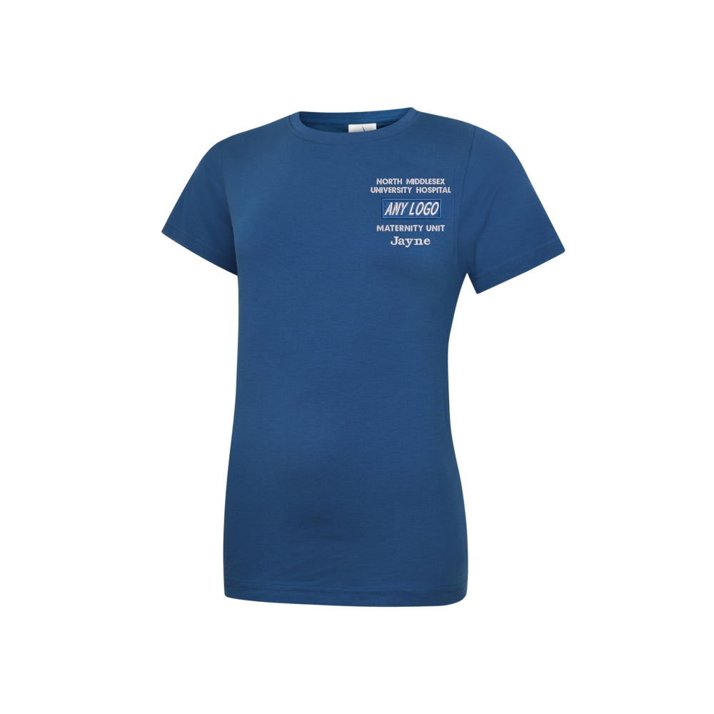 UK Healthcare Badge Ladies Fitted Round Neck T-Shirt