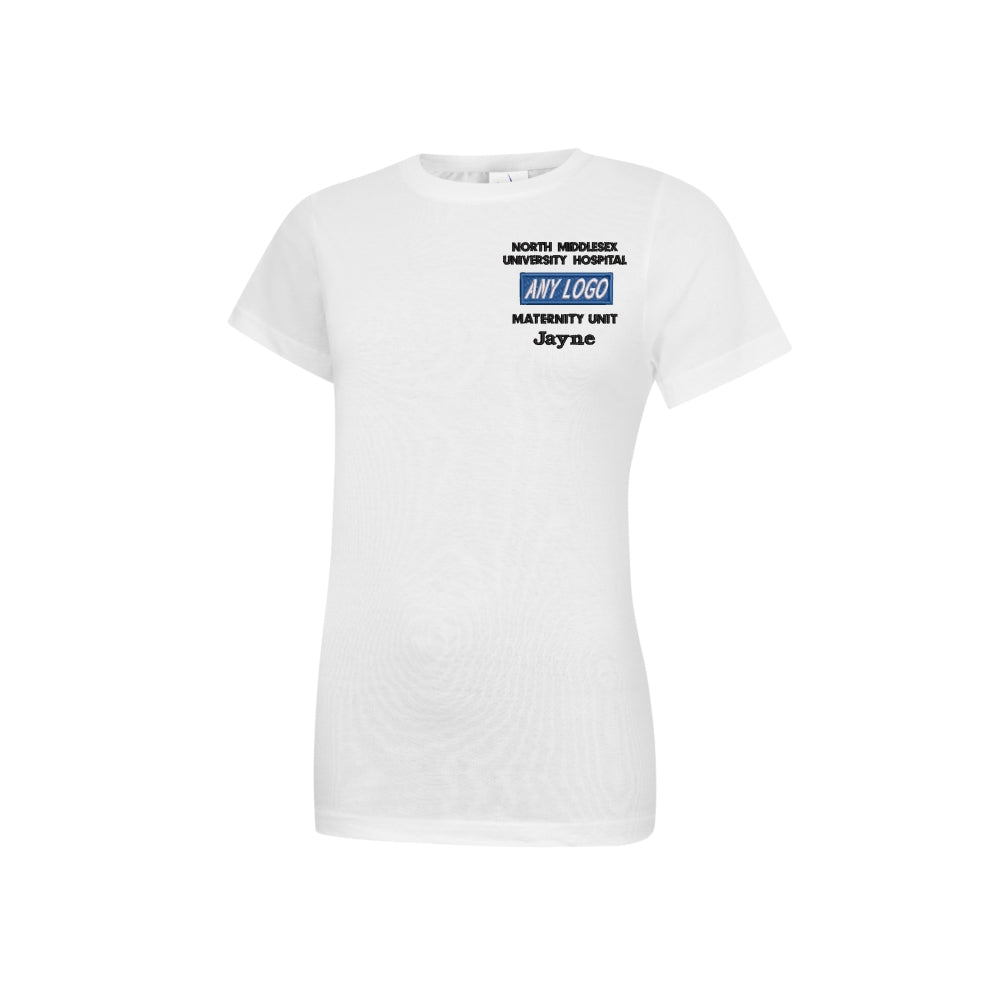 UK Healthcare Badge Ladies Fitted Round Neck T-Shirt