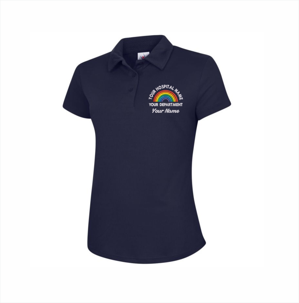 Rainbow Ladies Cool Polo Shirt