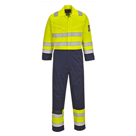 Portwest Modaflame Work Hi-Vis Multi-Norm Contrast FR Coverall MV28
