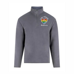 Care Worker Heart Design Quarter Zip Micro Fleece Jacket