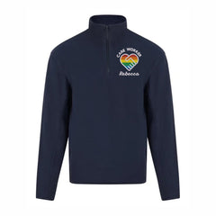 Care Worker Heart Design Quarter Zip Micro Fleece Jacket