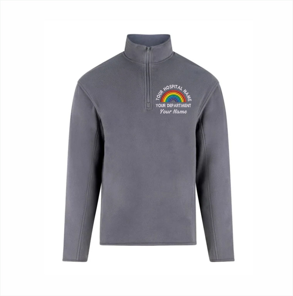 Rainbow Quarter Zip Micro Fleece Jacket