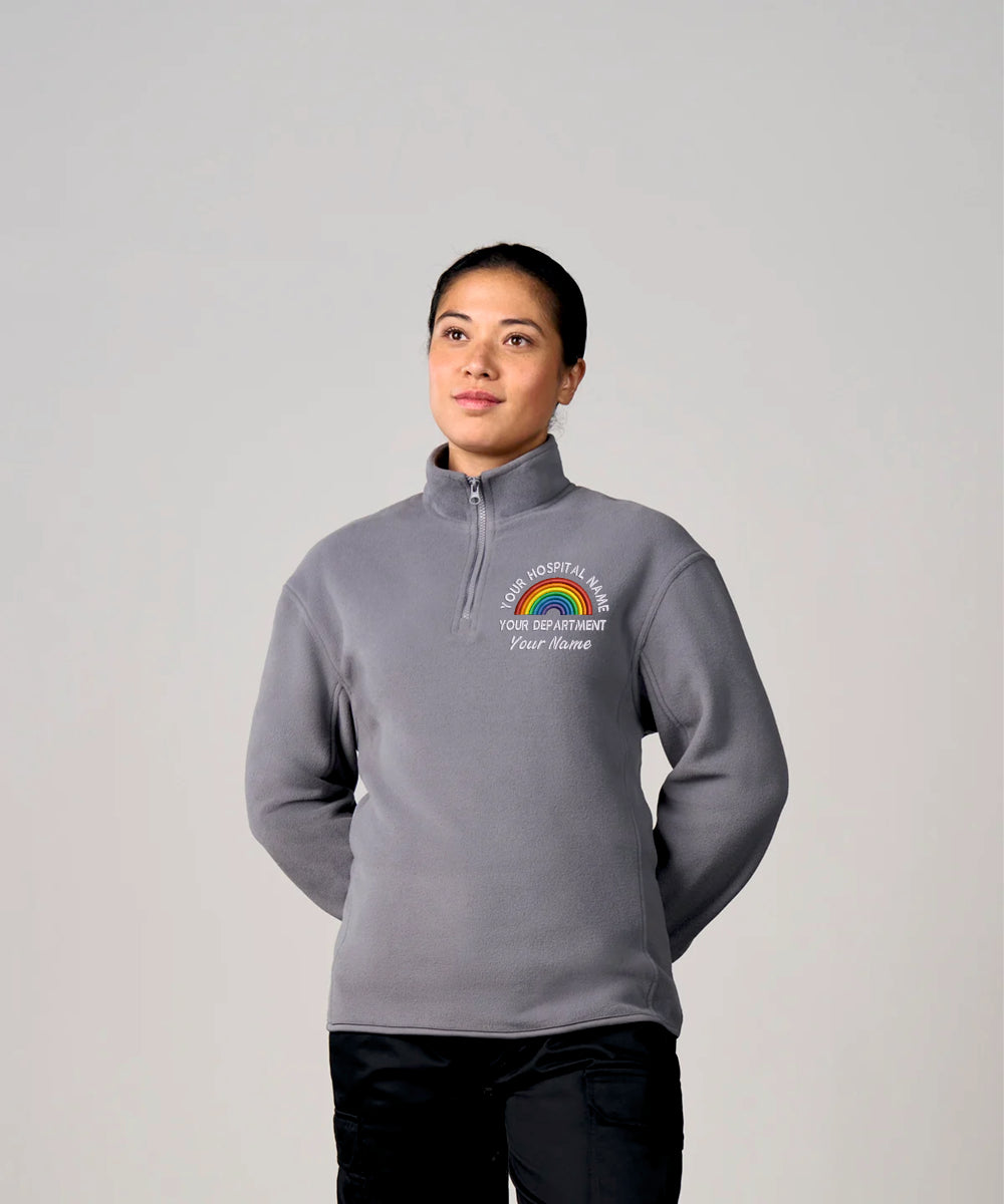 Rainbow Quarter Zip Micro Fleece Jacket