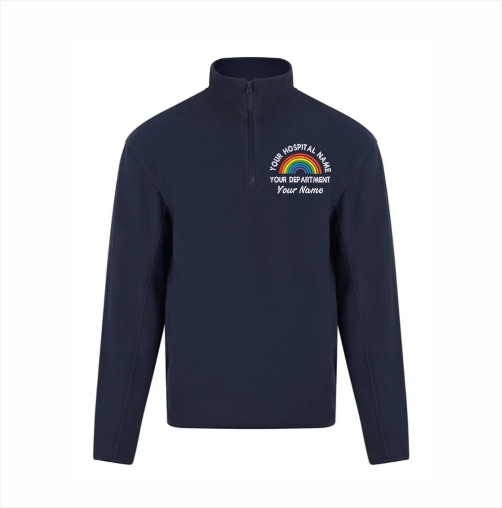 Rainbow Quarter Zip Micro Fleece Jacket