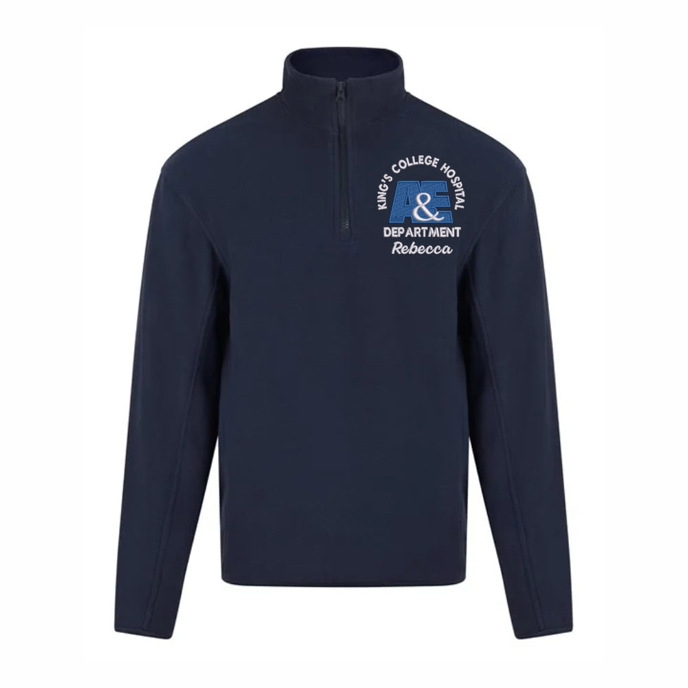 A&E Bold Quarter Zip Micro Fleece Jacket