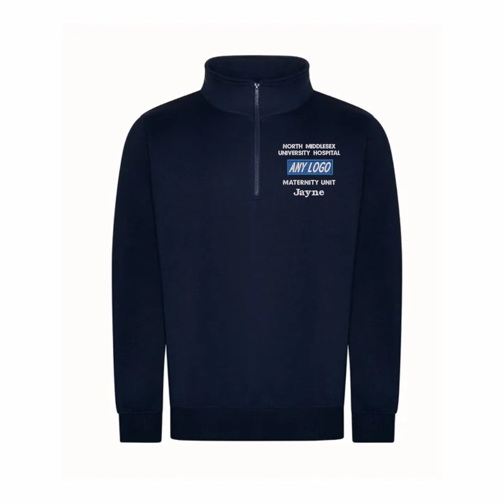 UK Healthcare Badge Quarter Zip Sweatshirt