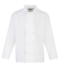 Studded front long sleeve chef's jacket PR665