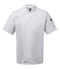 Chef's zip-close short sleeve jacket PR906