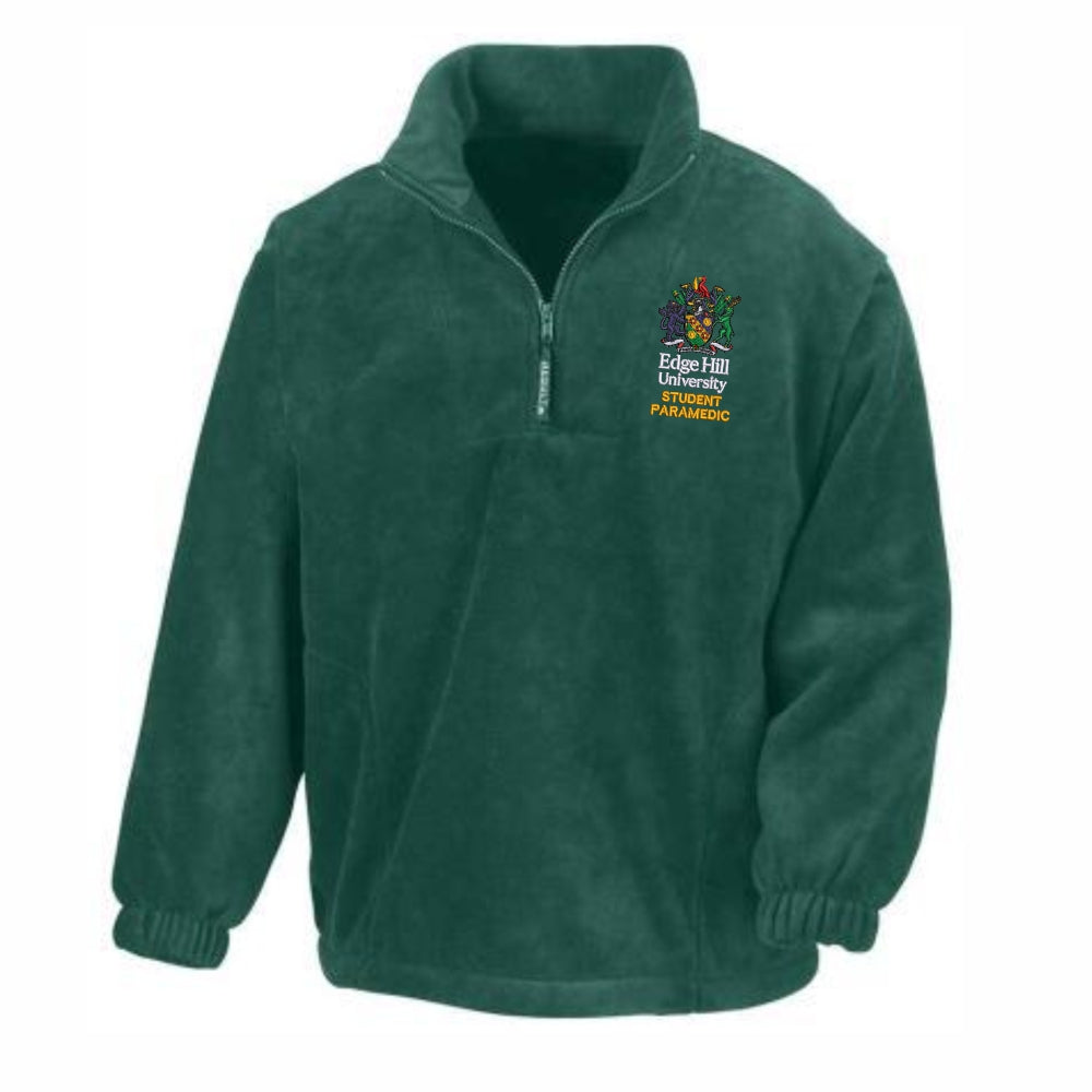 Edge Hill University Student Paramedic Quarter Zip Fleece Jacket