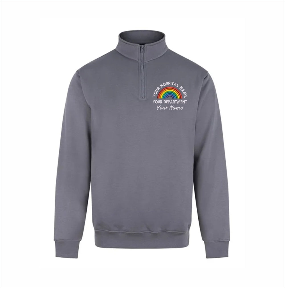 Rainbow Quarter Zip Sweatshirt