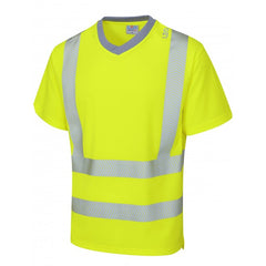 Leo Workwear LARKSTONE ISO 20471 Class 2 Coolviz Plus T-Shirt Yellow