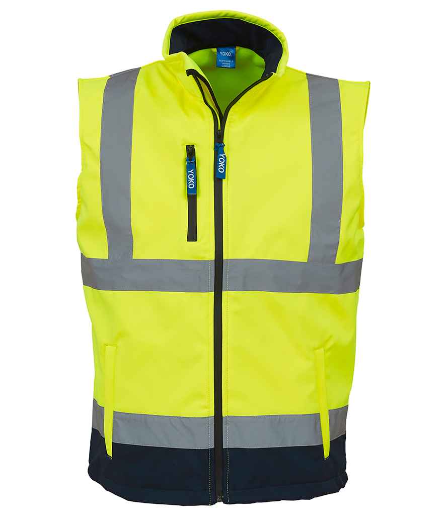 Yoko Signalisatie Jack Van Softshell YHVK09 - Hi Vis Orange / Navy - S