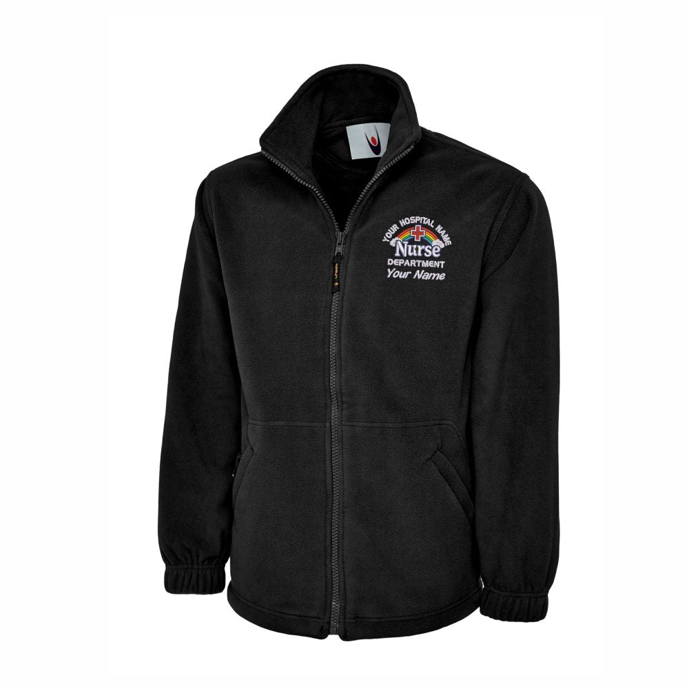 Rainbow & Cloud Nurse Fleece Jacket